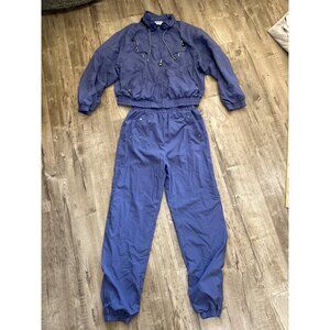 Galyans Athletic Tracksuit Medium Nylon/Polyester Purple VINTAGE 80s retro